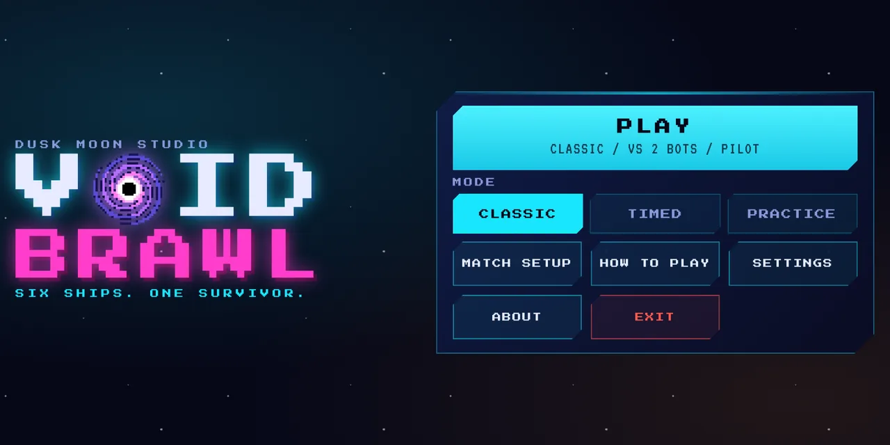 Void Brawl main menu